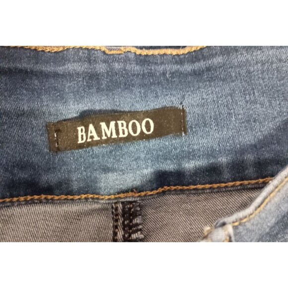 Bamboo High Waist Butt Lifting Skinny Jeans Women’s 17/33 Distressed NWT - Picture 4 of 9